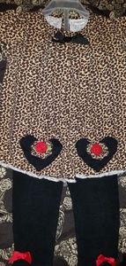 24/mo toddler girls animal print outfit